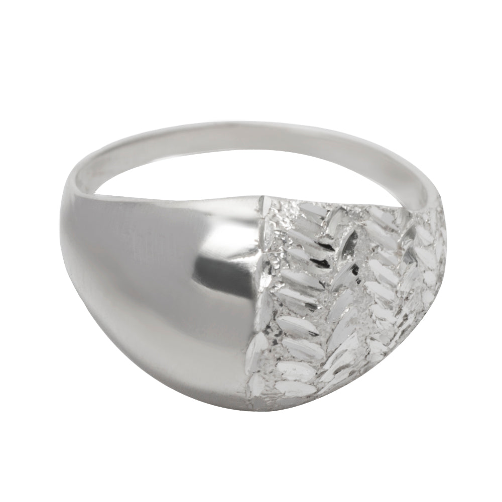 Sterling Silver Half Round Dome Ring