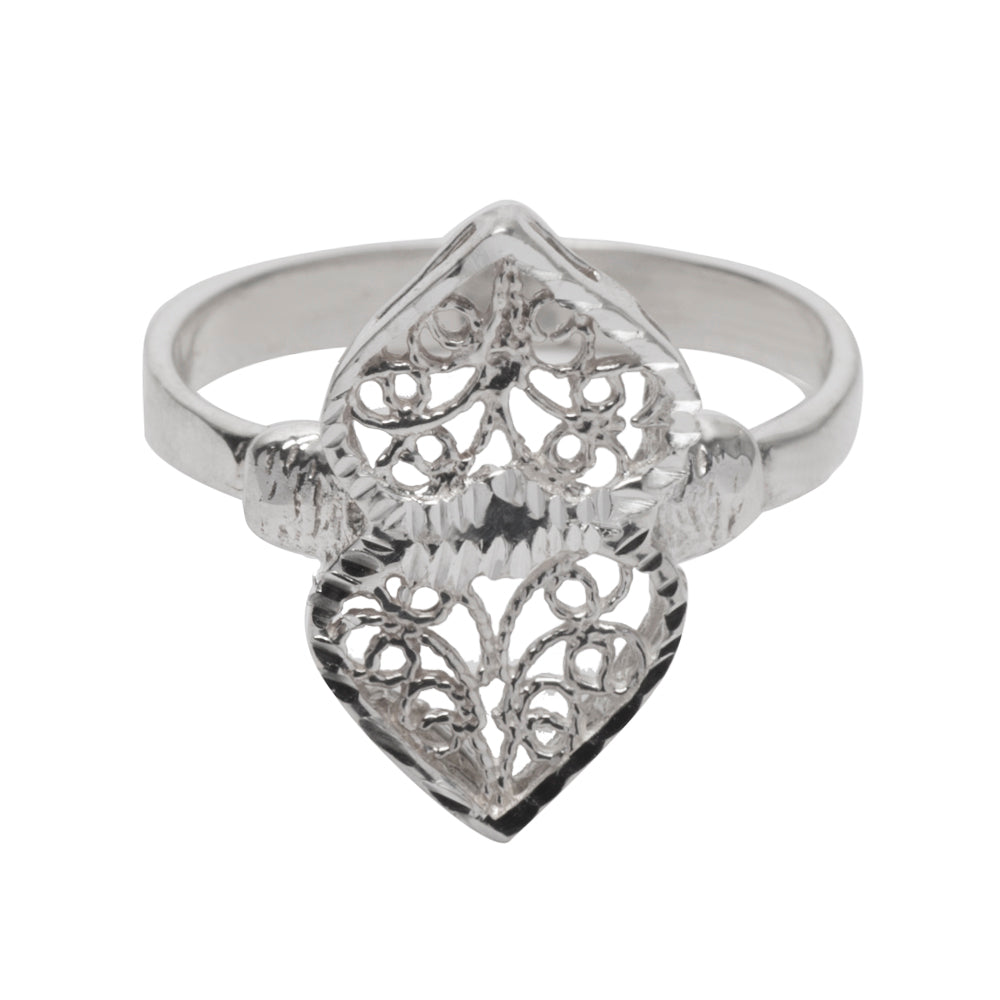 Sterling Silver Ace Filigree Ring