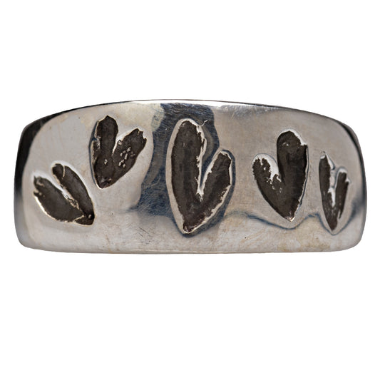 Sterling Silver Love Heart Repeat Ring