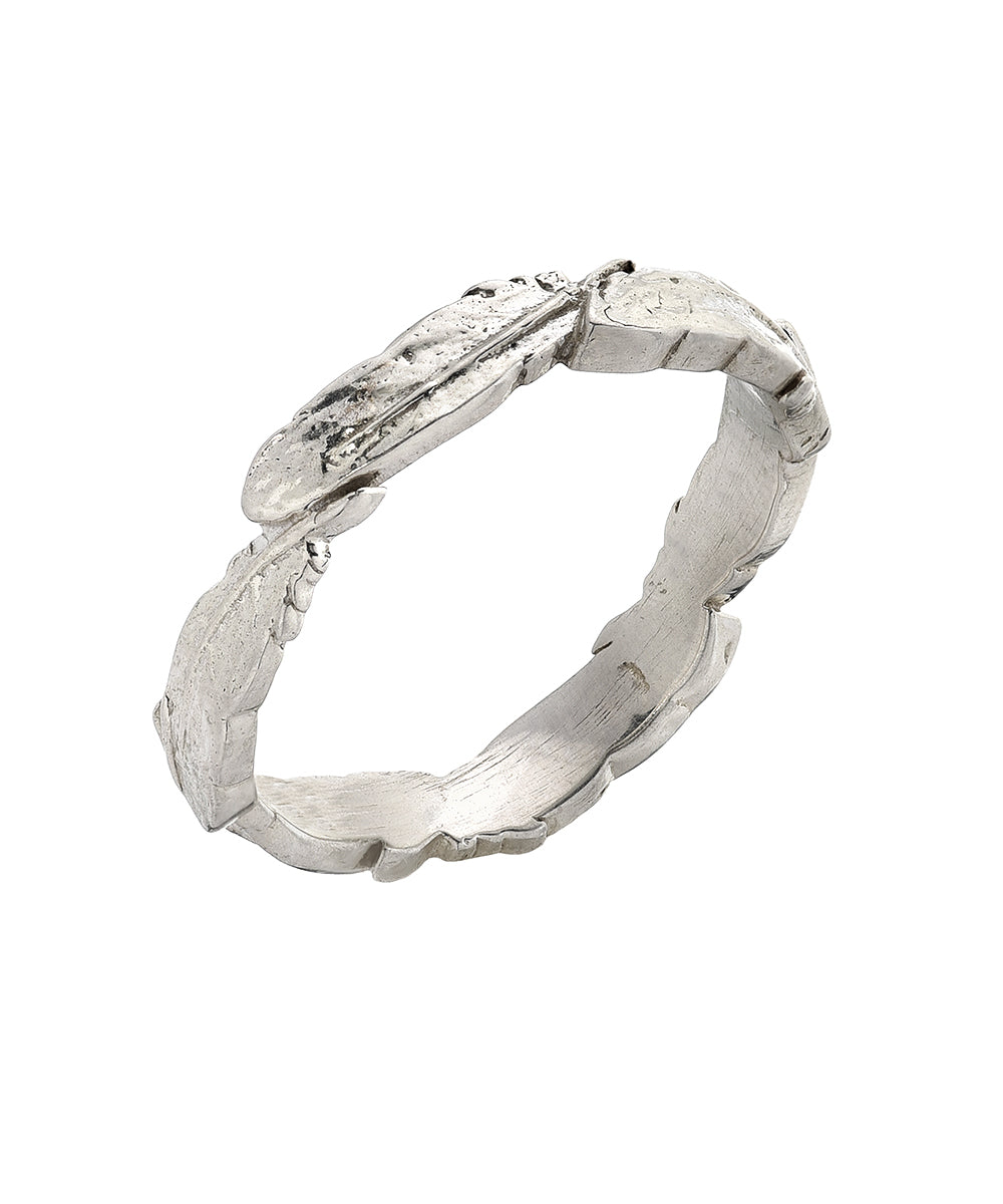 Sterling Silver Freedom Feather Stacking Ring