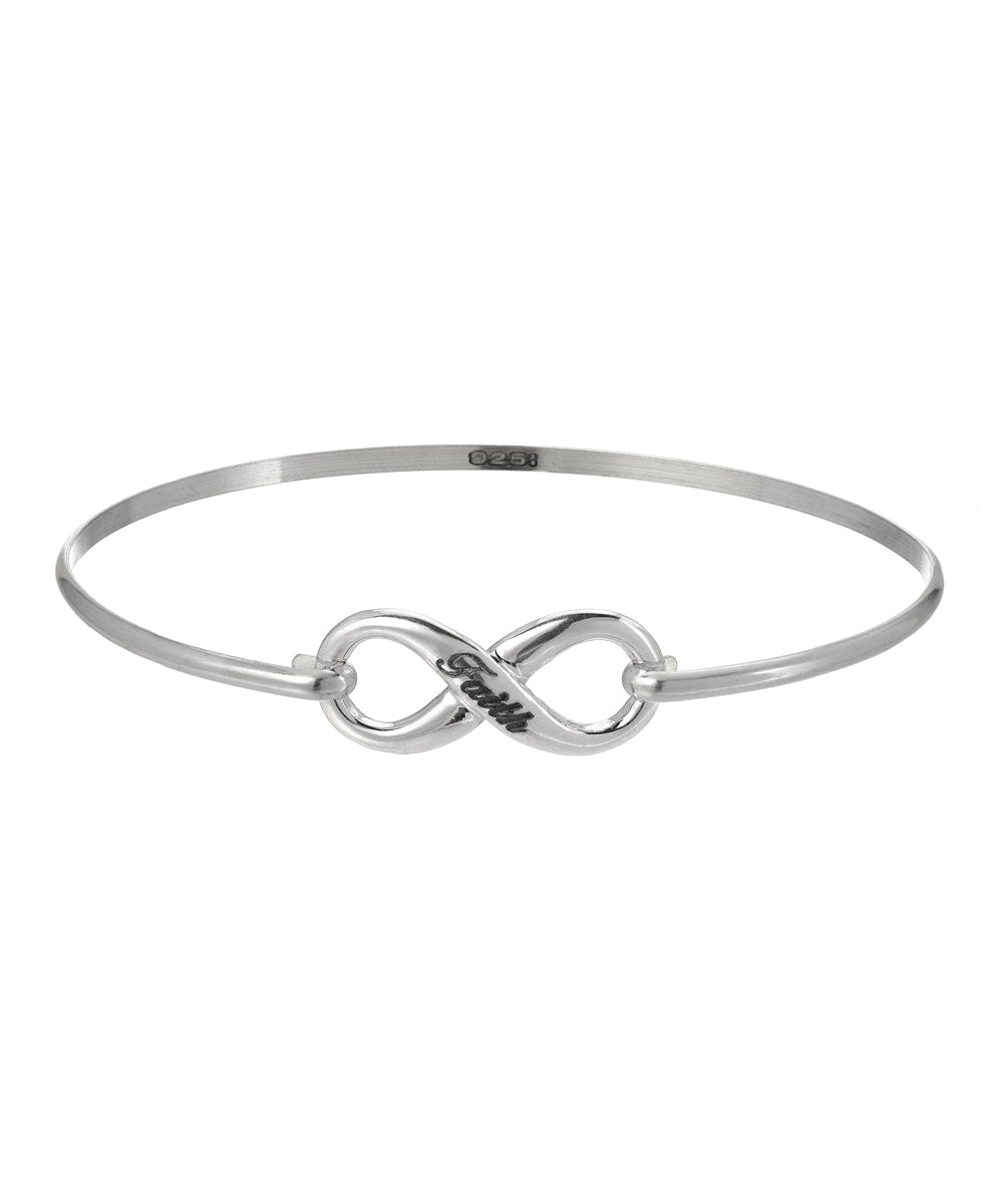 Sterling Silver Infinite Loop Infinity Bracelet