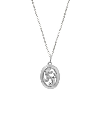 Sterling Silver Oval Filigree Pendant Necklace, 18