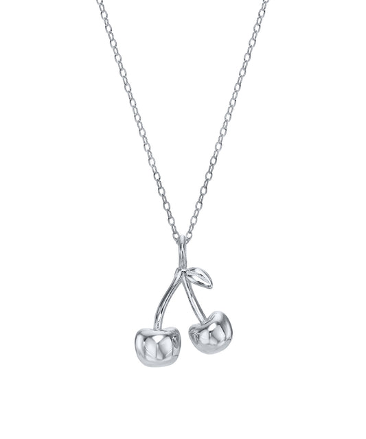 Sterling Silver Cherry Pendant Necklace