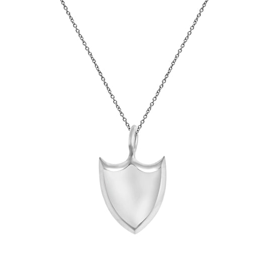 Sterling Silver Shield Pendant Necklace