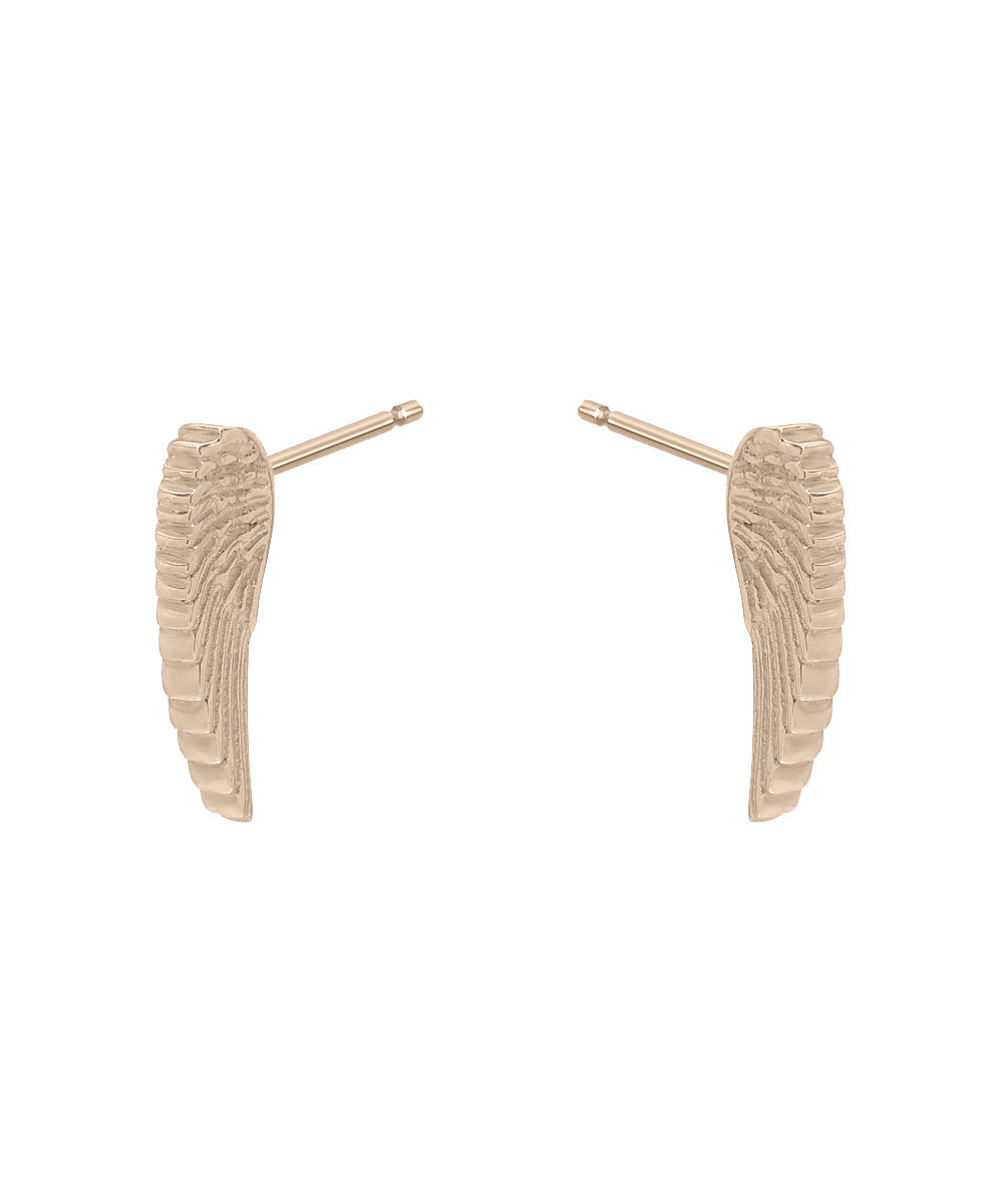 14KT Gold Angel Wing Stud Earrings