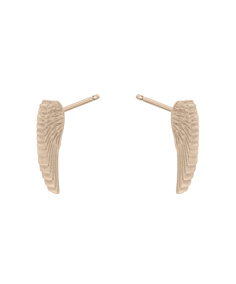 14KT Gold Angel Wing Stud Earrings