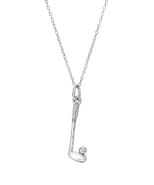 Sterling Silver Golf Club and Ball Pendant Necklace