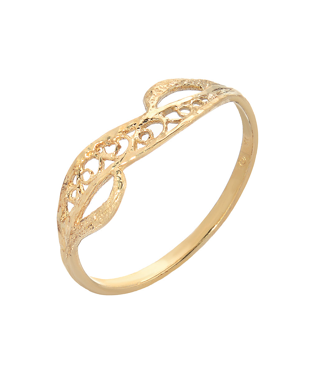 14KT Yellow Gold Filigree Band Ring
