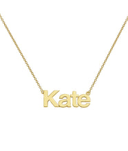 Custom Name Necklace – Personalized Nameplate Pendant in Gold or Silver – Perfect Gift for Women