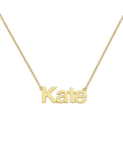 Custom Name Necklace – Personalized Nameplate Pendant in Gold or Silver – Perfect Gift for Women