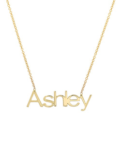 Custom Name Necklace – Personalized Nameplate Pendant in Gold or Silver – Perfect Gift for Women