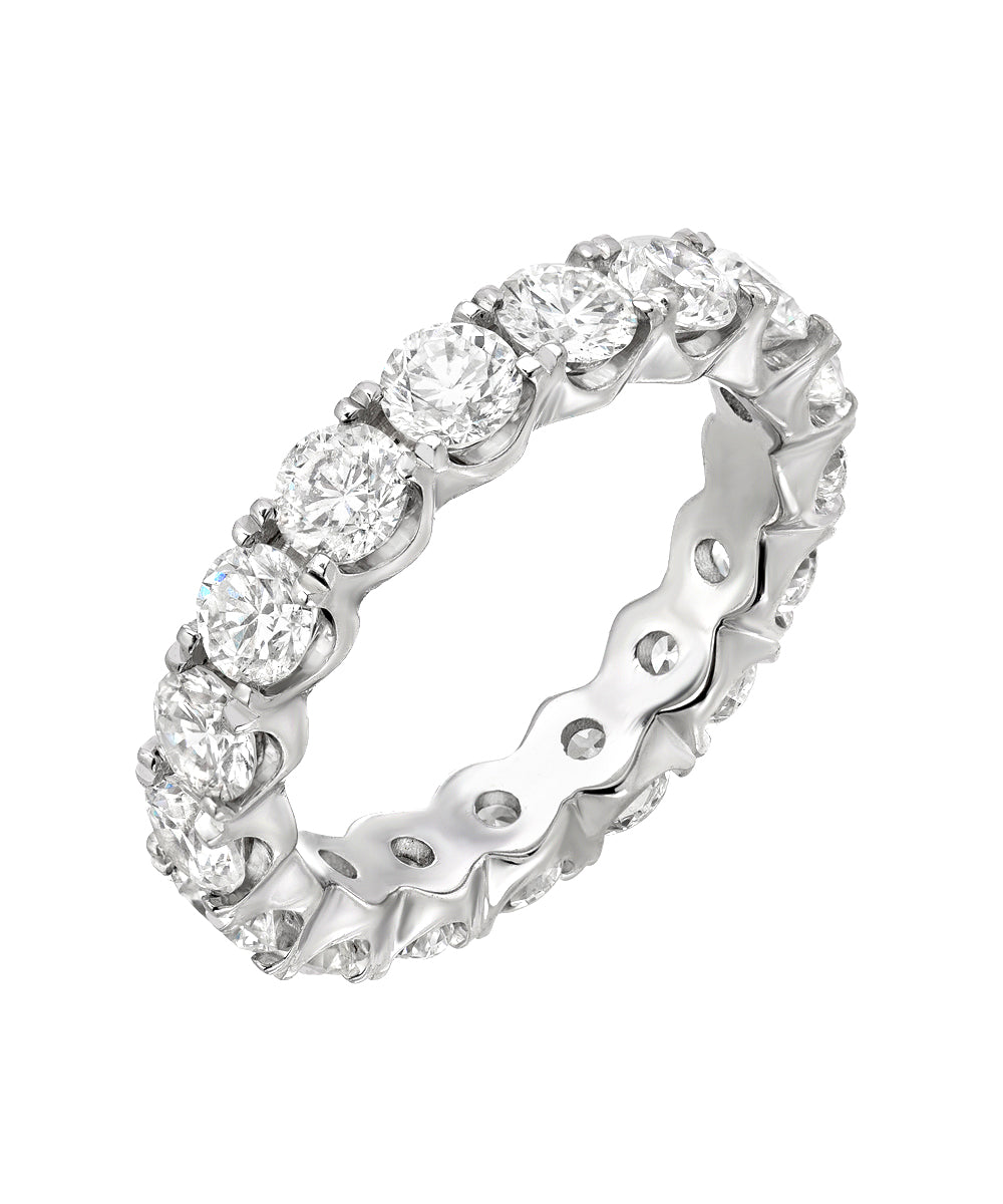 14KT Gold Round Lab Grown Diamond Eternity Ring