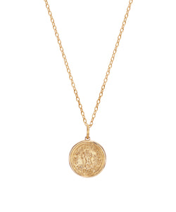 Round St. Christopher Medallion Pendant Necklace