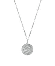 Round St. Christopher Medallion Pendant Necklace