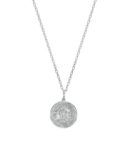 Round St. Christopher Medallion Pendant Necklace