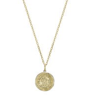 Round St. Christopher Medallion Pendant Necklace