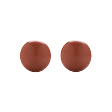 Sterling Silver Natural Red Jasper Ball Stud Earrings - 9 mm