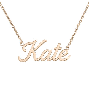 Custom Name Necklace – Personalized Nameplate Pendant in Gold or Silver – Perfect Gift for Women