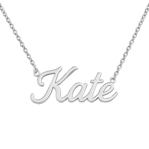 Custom Name Necklace – Personalized Nameplate Pendant in Gold or Silver – Perfect Gift for Women