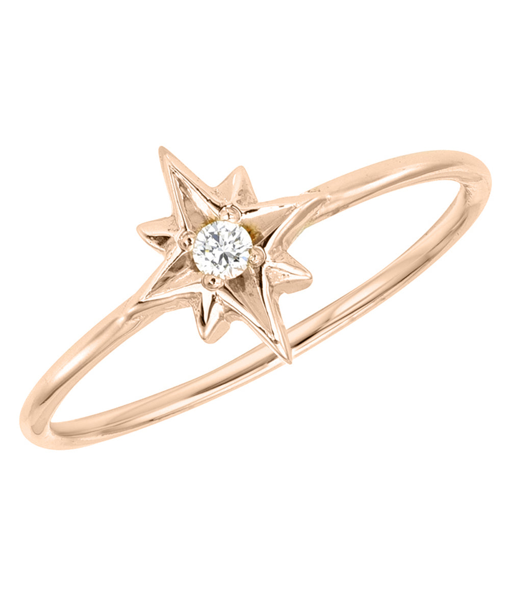 14KT Gold North Star 0.03 ct Diamond Ring