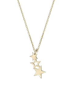 14K North Star Pendant Necklace, 18"