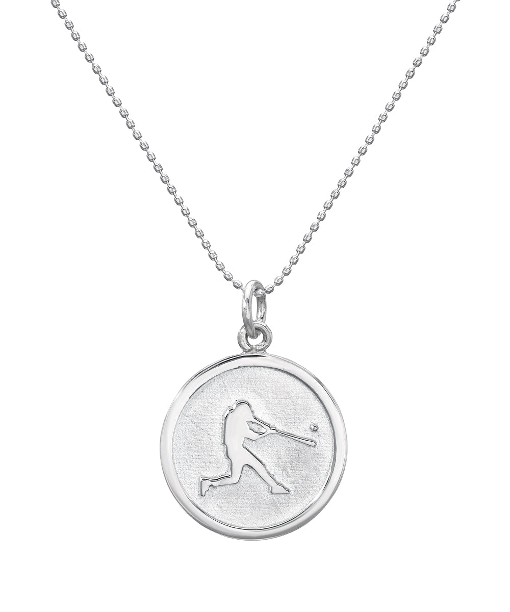 Sterling Silver Sports Amulet Pendant Necklace