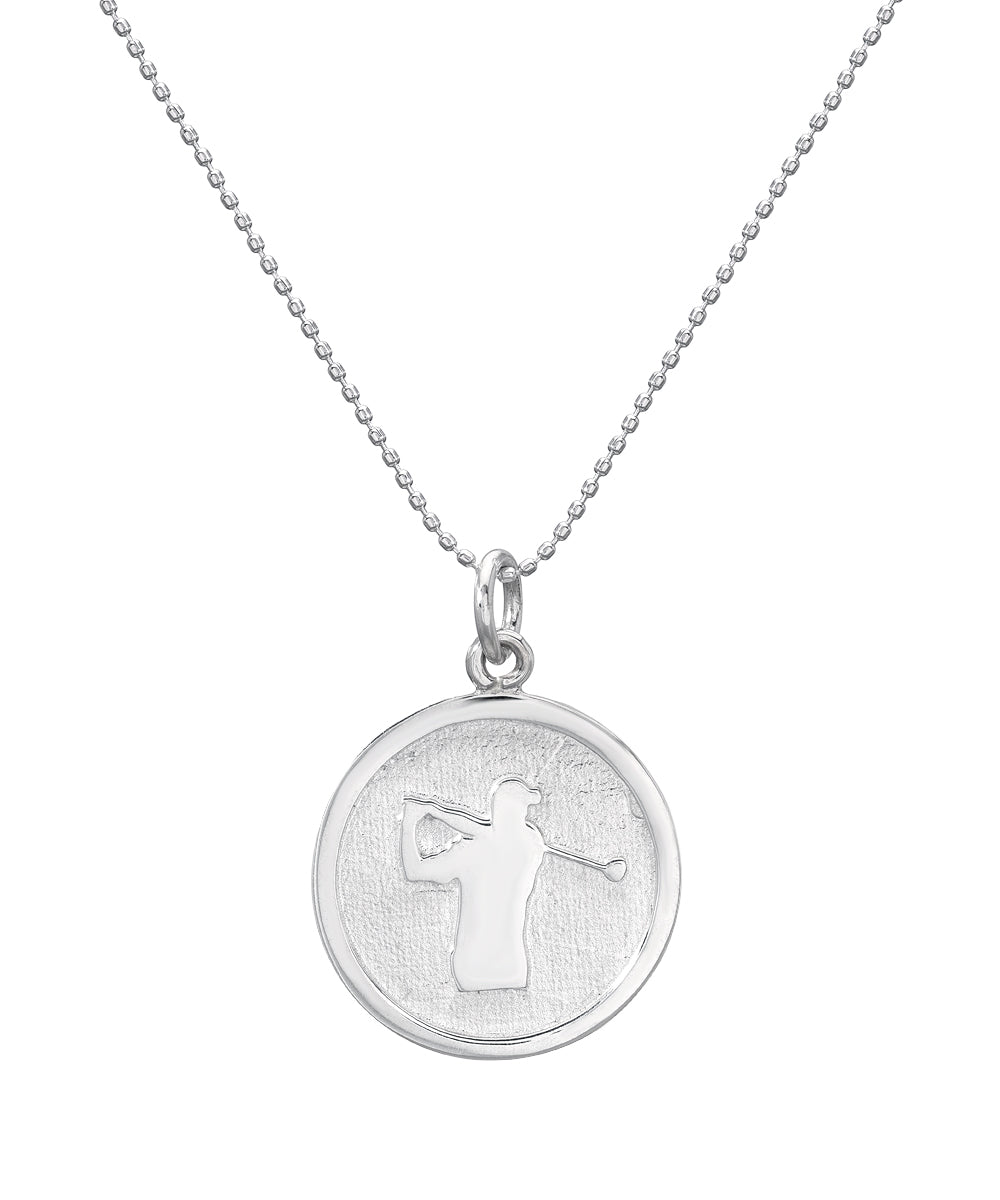 Sterling Silver Sports Amulet Pendant Necklace