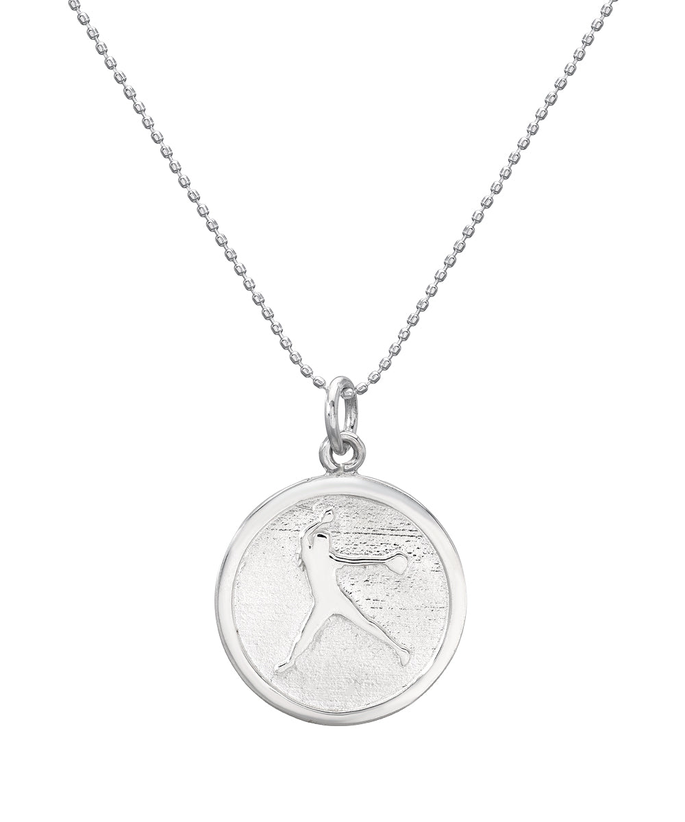 Sterling Silver Sports Amulet Pendant Necklace