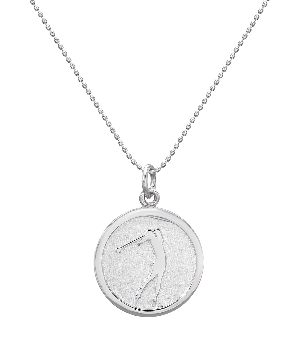 Sterling Silver Sports Amulet Pendant Necklace