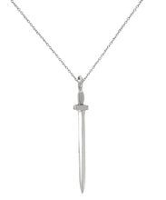 Sterling Silver Sword Pendant Necklace, 18"
