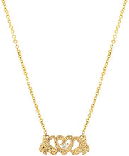 14 Karat Gold and Diamond XO Necklace, 18"
