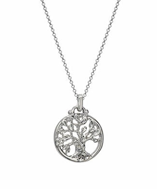 Sterling Silver Tree of Life Wisdom Pendant Necklace, 18
