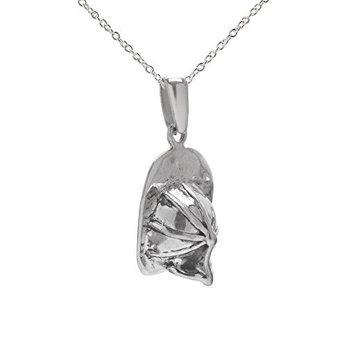 Sterling Silver Fire Rescue Hat Pendant Necklace, 18