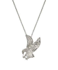 Sterling Silver Freedom Eagle Pendant Necklace, 18"