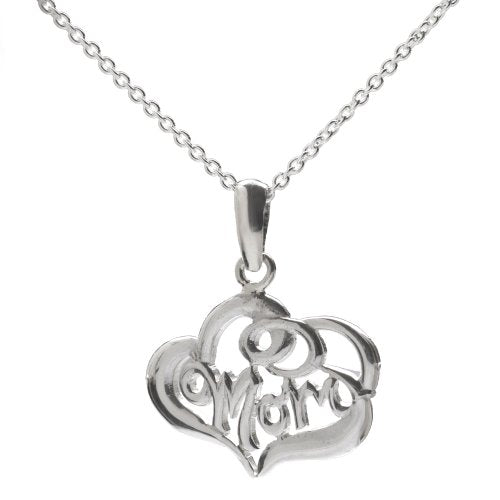 Sterling Silver Mom Necklace, 18