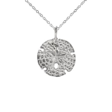 Sterling Silver Sand Dollar Pendant Necklace, 18