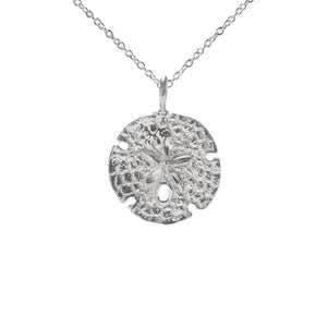 Sterling Silver Sand Dollar Pendant Necklace, 18"