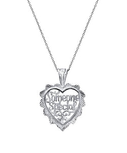 Sterling Silver Someone Special Heart Pendant Necklace, 18"