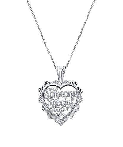 Sterling Silver Someone Special Heart Pendant Necklace, 18