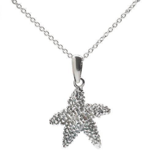 Sterling Silver Starfish Pendant Necklace, 18