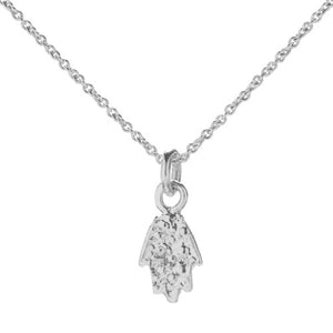 Sterling Silver Hamsa Hand of Fatima Pendant Necklace, 18"