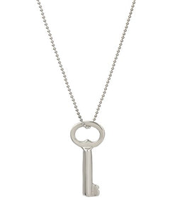 Sterling Silver Key Pendant Necklace, 18"