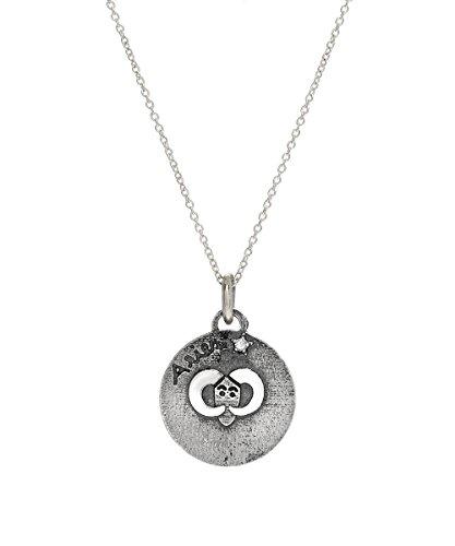 Sterling Silver Reversible Zodiac Diamond Pendant Necklace, 18"