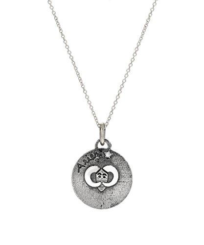 Sterling Silver Reversible Zodiac Diamond Pendant Necklace, 18