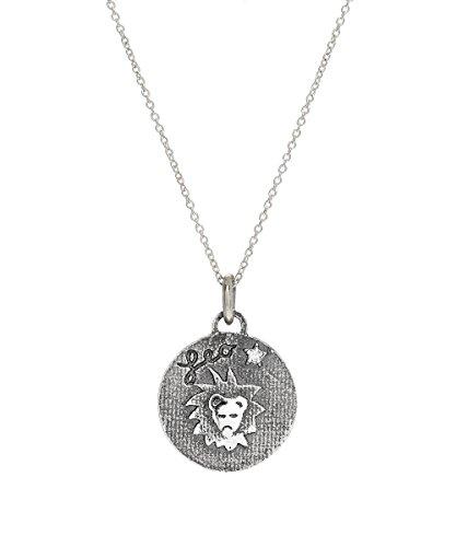 Sterling Silver Reversible Zodiac Diamond Pendant Necklace, 18"