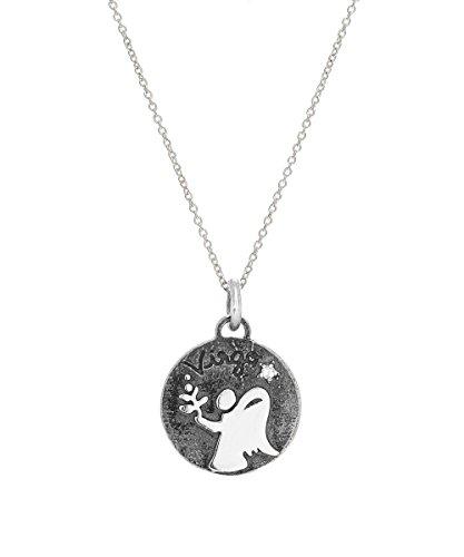 Sterling Silver Reversible Zodiac Diamond Pendant Necklace, 18"