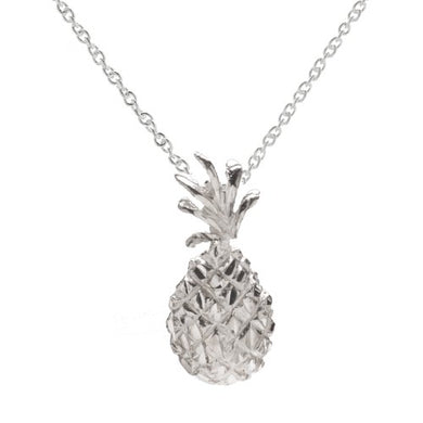 Sterling Silver Pineapple Pendant Necklace, 18