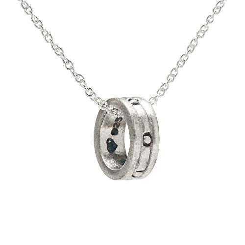 Sterling Silver Eternity Rondel Pendant Necklace, 18"
