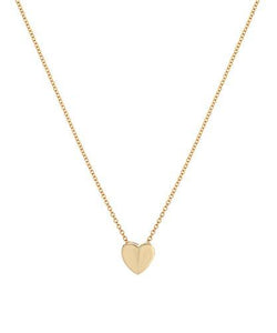 14 Karat Gold Sliding Heart Necklace, 18"