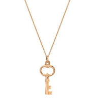 14 Karat Graduation Gold Key Pendant Necklace, 18"